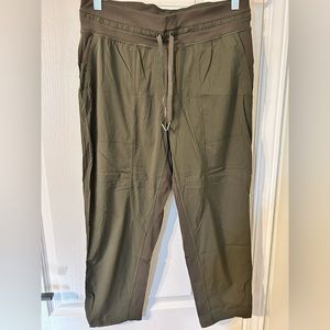 Lululemon Mid Rise Dance Studio Cropped Pant - Size 10 Olive